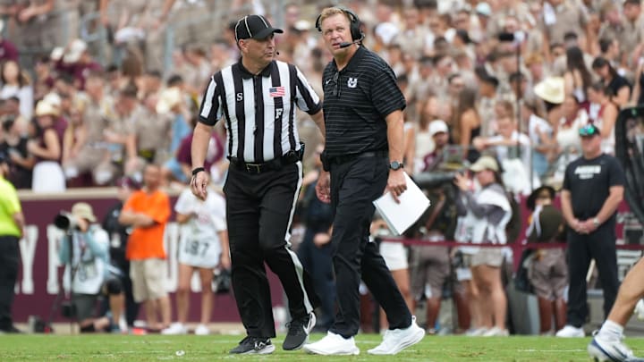Utah State Aggies head coach Bronco Mendenhall.