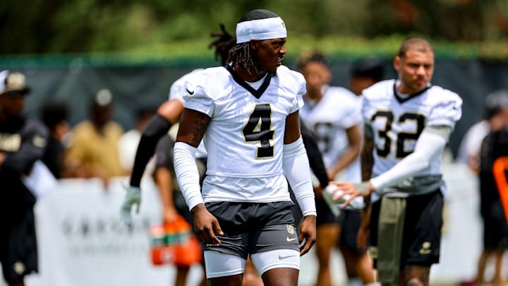 Cornerback Kool-aid McKinstry looks on during New Orleans Saints Mandatory Minicamp.