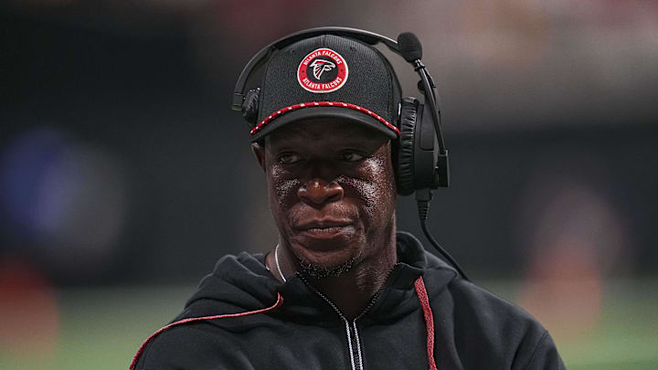 Atlanta Falcons head coach Raheem Morris