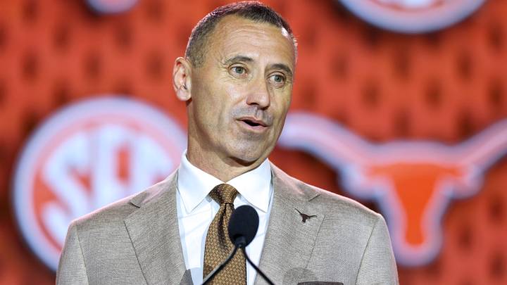 Texas Longhorns head coach Steve Sarkisian speaks to the press during SEC Football Kickoff Media Day at the Tampa Marriott. Texas Longhorns head coach Steve Sarkisian speaks to the press during SEC Football Kickoff Media Day at the Tampa Marriott.