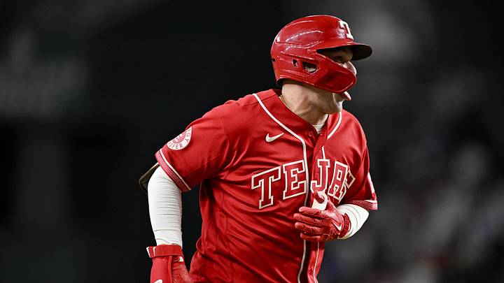 Texas Rangers designated hitter Joc Pederson. Texas Rangers designated hitter Joc Pederson.