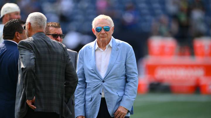 Dallas Cowboys owner Jerry Jones before the game between the Seattle Seahawks and the Dallas Cowboys at Lumen Field. Mandatory Credit: Steven Bisig-Imagn Images
