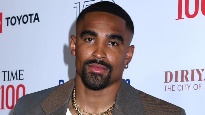 alen Hurts attends the 2025 TIME100 Gala at Jazz at Lincoln Center in New York. alen Hurts attends the 2025 TIME100 Gala at Jazz at Lincoln Center in New York.