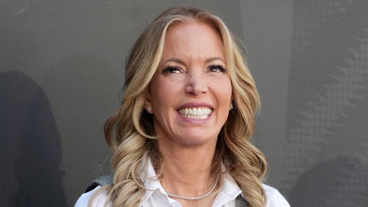 Feb 22, 2026; Los Angeles, CA, USA; Los Angeles Lakers governor Jeanie Buss watches at unveiling of statue of former Lakers coach Pat Riley at the Crypto.com Arena. Mandatory Credit: Kirby Lee-Imagn Images Feb 22, 2026; Los Angeles, CA, USA; Los Angeles Lakers governor Jeanie Buss watches at unveiling of statue of former Lakers coach Pat Riley at the Crypto.com Arena. Mandatory Credit: Kirby Lee-Imagn Images