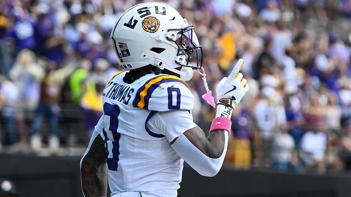 Louisiana State Tigers wide receiver Zavion Thomas. Louisiana State Tigers wide receiver Zavion Thomas.