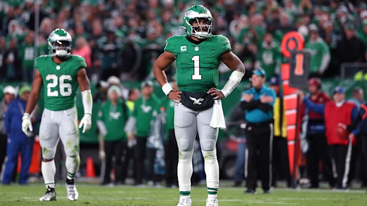 Saquon Barkley (L), Jalen Hurts (R) - Philadelphia Eagles Saquon Barkley (L), Jalen Hurts (R) - Philadelphia Eagles