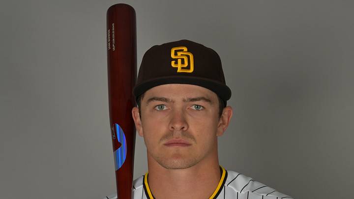 Feb 18, 2026; Peoria, AZ, USA;    San Diego Padres Jase Bowen (45) during spring training photo day. Mandatory Credit: Jayne Kamin-Oncea-Imagn Images
