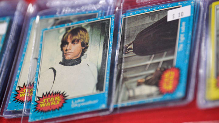 Star Wars trading cards, this one of Luke Skywalker, for sale at the Fanboy Expo at the Knoxville Convention Center in Knoxville, Tenn. on Saturday, Aug. 6, 2022.

Kns Fanboy Expo