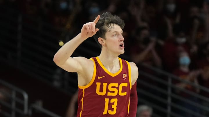 Feb 12, 2022; Los Angeles, California, USA; Drew Peterson, USC Basketball