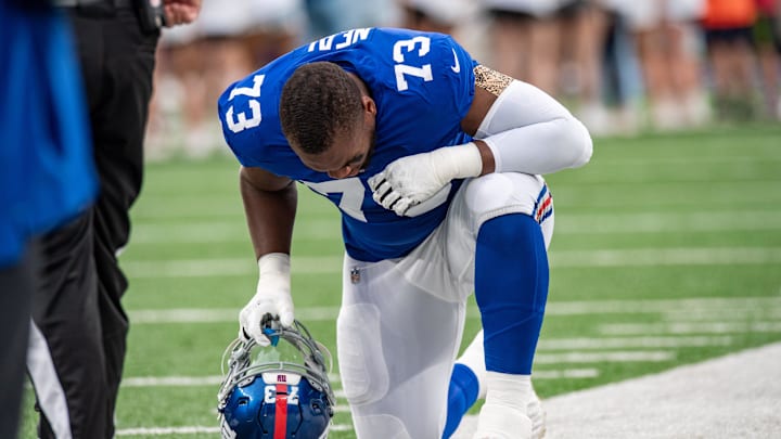 New York Giants offensive lineman Evan Neal 