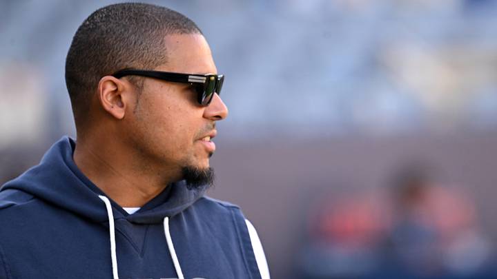 Chicago Bears general manager Ryan Poles looks on before the game against the New York Jets at Soldier Field. Mandatory Credit: Matt Marton-Imagn Images Chicago Bears general manager Ryan Poles looks on before the game against the New York Jets at Soldier Field. Mandatory Credit: Matt Marton-Imagn Images