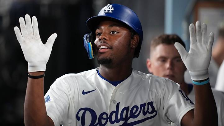 Sep 18, 2026; Los Angeles, California, USA; Los Angeles Dodgers designated hitter Josue de Paula (95) reacts against the San Francisco Giants at Dodger Stadium. Mandatory Credit: Kirby Lee-Imagn Images Sep 18, 2026; Los Angeles, California, USA; Los Angeles Dodgers designated hitter Josue de Paula (95) reacts against the San Francisco Giants at Dodger Stadium. Mandatory Credit: Kirby Lee-Imagn Images