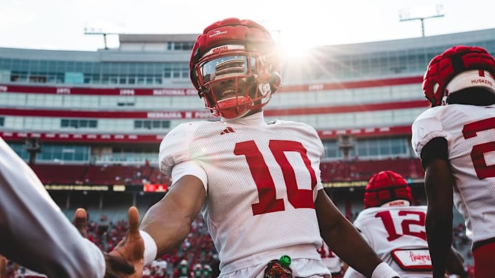 Andrew Marshall warming up before the Big Red Preview event. 