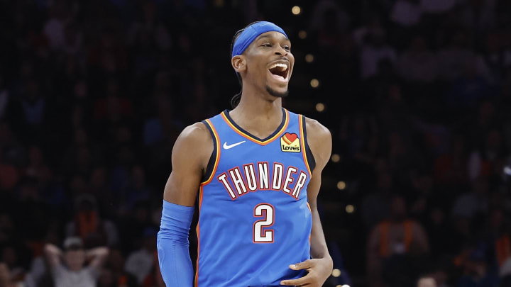 Mar 8, 2024; Oklahoma City, Oklahoma, USA; Oklahoma City Thunder guard Shai Gilgeous-Alexander (2)