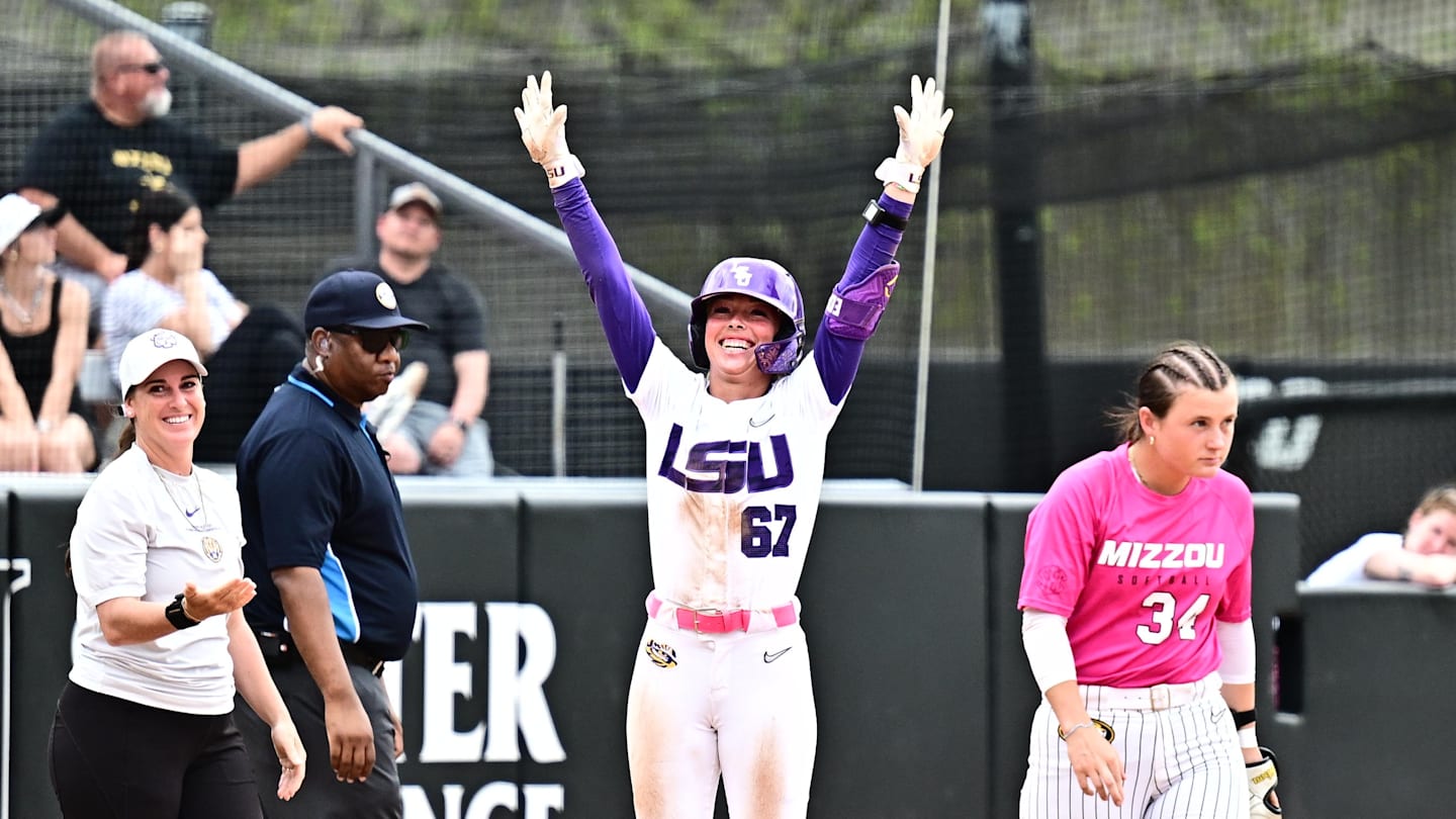 Kylee Edwards Makes LSU Softball History as Tigers Crush Missouri