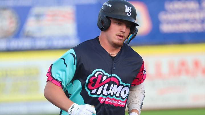 Winston-Salem’s Caleb Bonemer rounds third base after hitting a home run during their game versus the Hudson Valley Renegades on May 5, 2026. Winston-Salem’s Caleb Bonemer rounds third base after hitting a home run during their game versus the Hudson Valley Renegades on May 5, 2026.