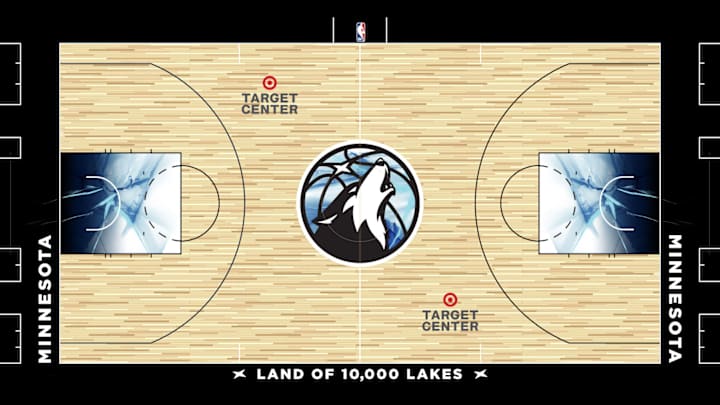 The Timberwolves will use this court for 15 home games this season. 