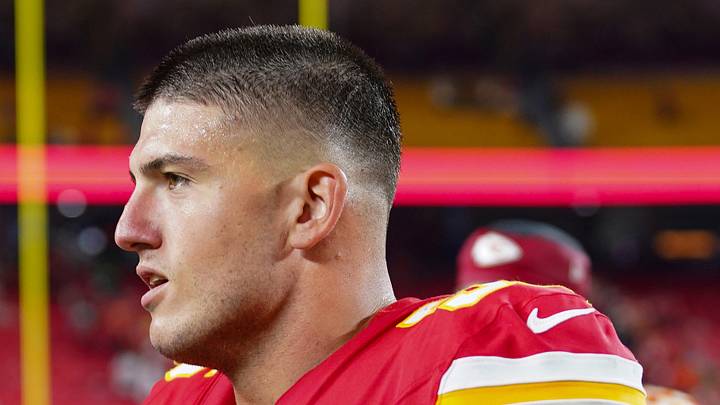 Kansas City Chiefs defensive end George Karlaftis (56) Kansas City Chiefs defensive end George Karlaftis (56)