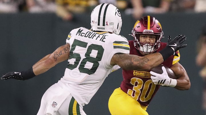 Washington Commanders running back Austin Ekeler tore his Achilles on Thursday night.