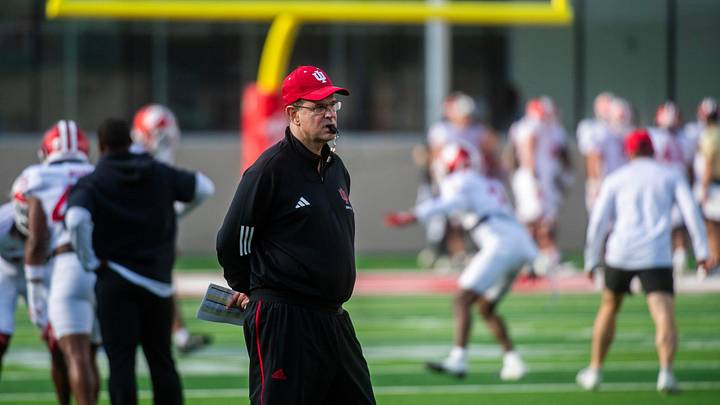 Indiana Head Coach Curt Cignetti during spring practice at Memorial Stadium on Tuesday, March 31, 2026.