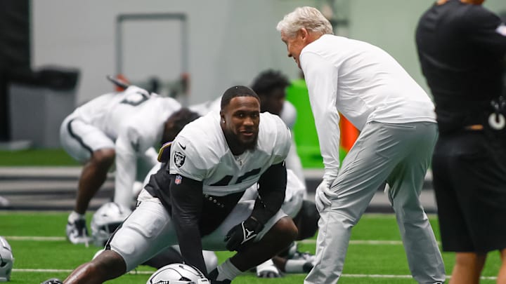 Las Vegas Raiders Devin White, Pete Carroll