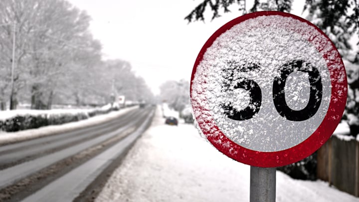 Límite de velocidad en la nieve