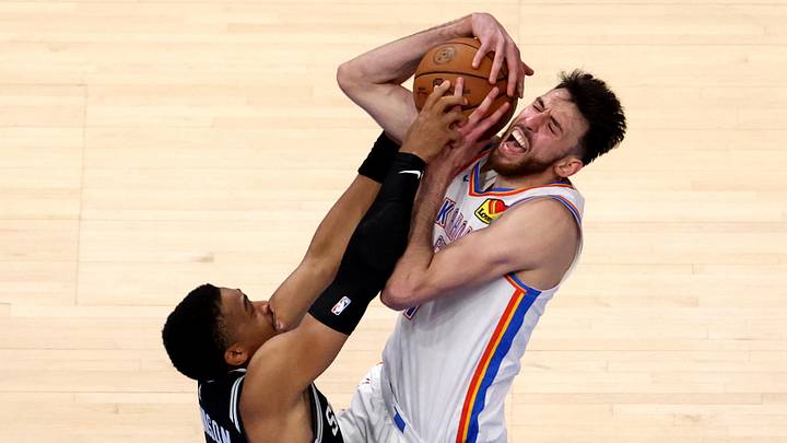 Oklahoma City Thunder center Chet Holmgren was awful during the Western Conference Finals. Oklahoma City Thunder center Chet Holmgren was awful during the Western Conference Finals.