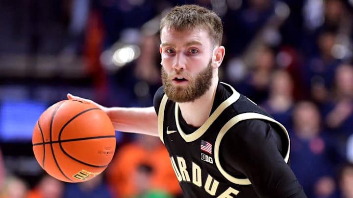 Purdue Boilermakers guard Braden Smith (3) drives the ball Purdue Boilermakers guard Braden Smith (3) drives the ball