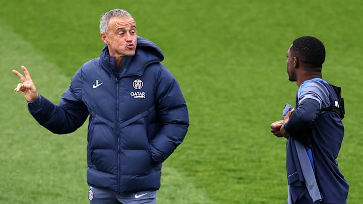 Ousmane Dembélé et Luis Enrique - PSG