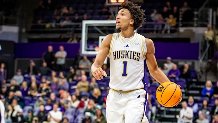 Desmond Claude surveys the floor at Alaska Airlines Arena. Desmond Claude surveys the floor at Alaska Airlines Arena.