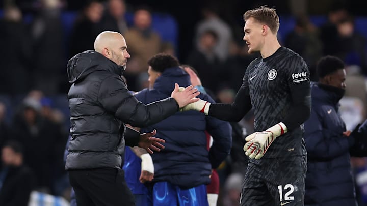 Enzo Maresca (left) has chopped and changed his goalkeepers this season