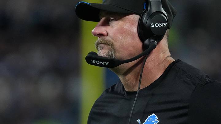 Oct 4, 2026; Charlotte, North Carolina, USA; Detroit Lions head coach Dan Campbell looks on during the first quarter against the Carolina Panthers at Bank of America Stadium. Mandatory Credit: Jim Dedmon-Imagn Images Oct 4, 2026; Charlotte, North Carolina, USA; Detroit Lions head coach Dan Campbell looks on during the first quarter against the Carolina Panthers at Bank of America Stadium. Mandatory Credit: Jim Dedmon-Imagn Images