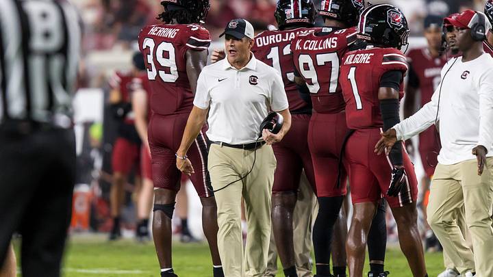 Sep 19, 2026; Columbia, South Carolina, USA; South Carolina Gamecocks head coach Shane Beamer directs his team against the Mississippi State Bulldogs in the second half at Williams-Brice Stadium. Mandatory Credit: Jeff Blake-Imagn Images Sep 19, 2026; Columbia, South Carolina, USA; South Carolina Gamecocks head coach Shane Beamer directs his team against the Mississippi State Bulldogs in the second half at Williams-Brice Stadium. Mandatory Credit: Jeff Blake-Imagn Images