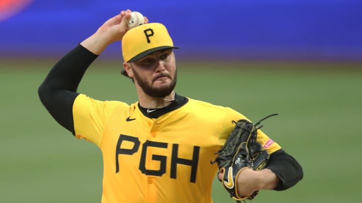 May 23, 2025; Pittsburgh, Pennsylvania, USA; Pittsburgh Pirates starting pitcher Paul Skenes (30) pitches against the Milwaukee Brewers during the second inning at PNC Park. Mandatory Credit: Charles LeClaire-Imagn Images May 23, 2025; Pittsburgh, Pennsylvania, USA; Pittsburgh Pirates starting pitcher Paul Skenes (30) pitches against the Milwaukee Brewers during the second inning at PNC Park. Mandatory Credit: Charles LeClaire-Imagn Images