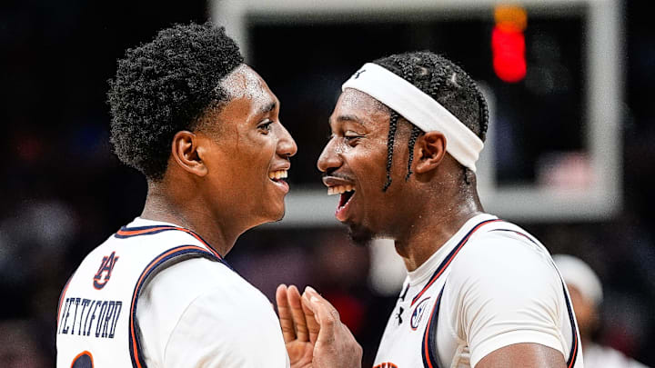 The Auburn Tigers were trailing by nine points in the second half before taking over the game against the Michigan Wolverines. The Auburn Tigers were trailing by nine points in the second half before taking over the game against the Michigan Wolverines.