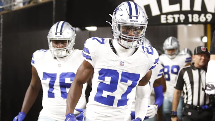 Oct 6, 2024; Pittsburgh, Pennsylvania, USA; Dallas Cowboys cornerback Amani Oruwariye (27) takes the field to play the Pittsburgh Steelers at Acrisure Stadium. Oct 6, 2024; Pittsburgh, Pennsylvania, USA; Dallas Cowboys cornerback Amani Oruwariye (27) takes the field to play the Pittsburgh Steelers at Acrisure Stadium.