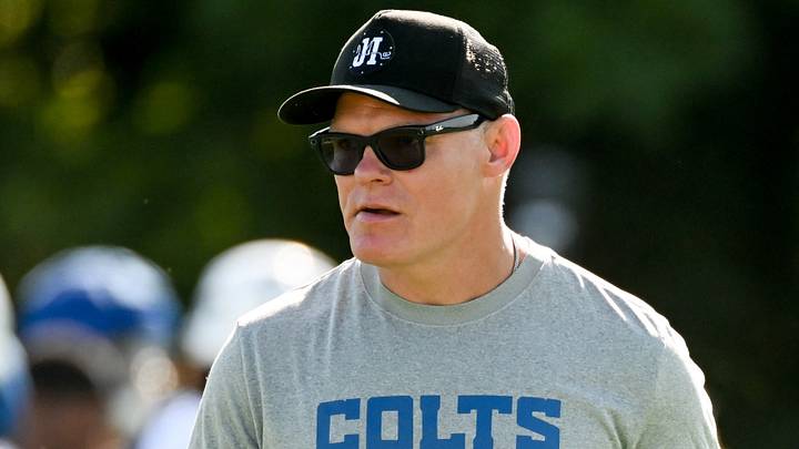 Jul 30, 2026; Westfield, IN, USA; Indianapolis Colts GM Chris Ballard is seen on day two of training camp at Grand Park Sports Campus. Mandatory Credit: Robert Goddin-Imagn Images Jul 30, 2026; Westfield, IN, USA; Indianapolis Colts GM Chris Ballard is seen on day two of training camp at Grand Park Sports Campus. Mandatory Credit: Robert Goddin-Imagn Images