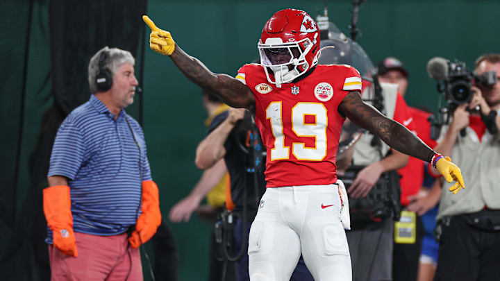 WR Kadarius Toney is one of three Chiefs who could be trade at this month's draft. 