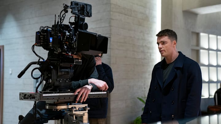 The Night Agent. Gabriel Basso as Peter Sutherland in episode 102 of The Night Agent. Cr. Dan Power/Netflix © 2023