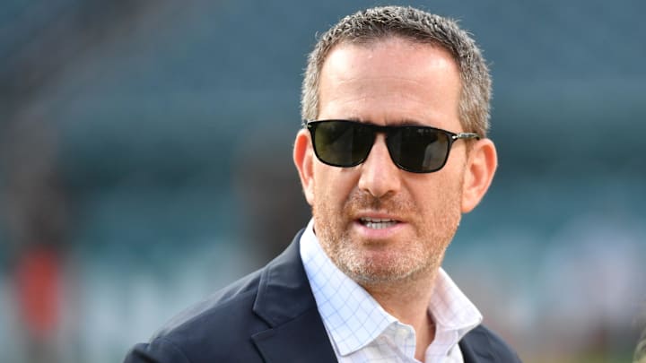 Aug 17, 2023; Philadelphia, Pennsylvania, USA;  Philadelphia Eagles general manager Howie Roseman