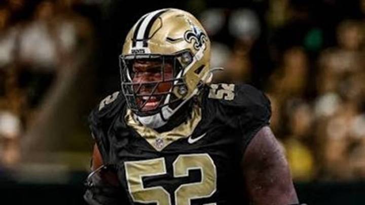 Saints defensive lineman Christen Miller Saints defensive lineman Christen Miller
