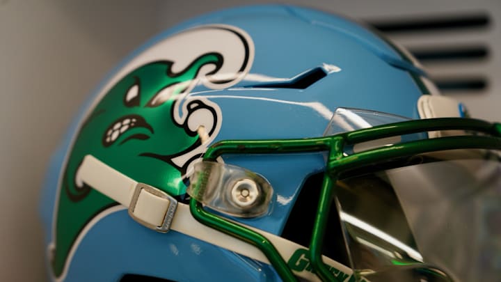 Teal Tulane Green Wave Helmet Teal Tulane Green Wave Helmet