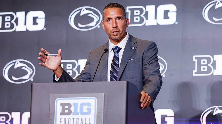 Jul 28, 2026; Chicago, IL, USA; Penn State Football head coach Matt Campbell speaks during Media Days at Hilton Chicago. Mandatory Credit: Kamil Krzaczynski-Imagn Images Jul 28, 2026; Chicago, IL, USA; Penn State Football head coach Matt Campbell speaks during Media Days at Hilton Chicago. Mandatory Credit: Kamil Krzaczynski-Imagn Images