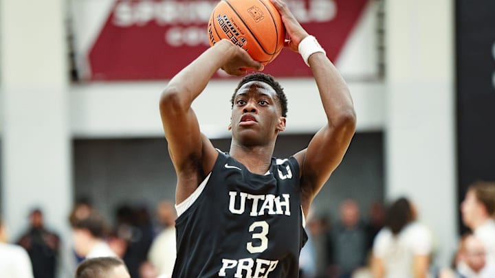 Utah Prep's AJ Dybantsa, of Brockton, was named the MVP of the FIBA U19 World Cup games in Lausanne, Switzerland, while lead USA to seven straight victories including Sunday's 109-76 win over Germany in the finals. This file photo is Dybansta for Utah Prep during a game vs. Montverde Academy the HoopHall Classic at Springfield College on Sunday, Jan. 19, 2025. Dybantsa, a 6-9 forward ranked the No. 1 2025 recruit in the country by 247Sports, is signed to play at BYU. 