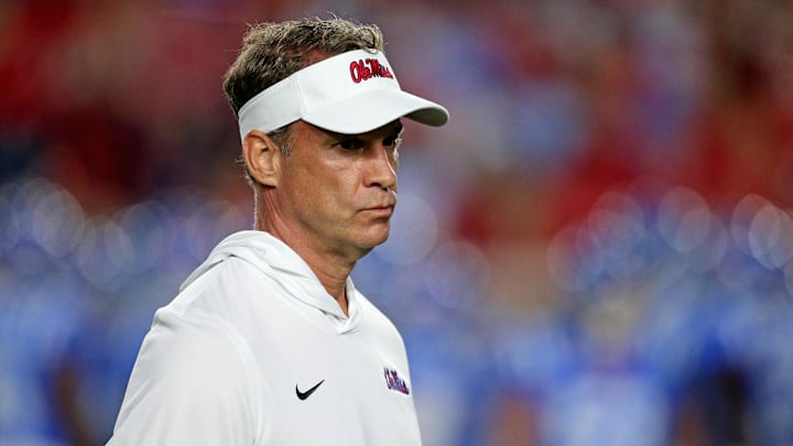 Mississippi Rebels head coach Lane Kiffin