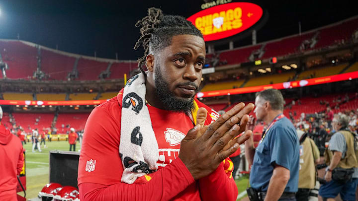 Aug 22, 2024; Kansas City, Missouri, USA; Kansas City Chiefs defensive end Mike Danna (51) leaves the field after the game against the Chicago Bears at GEHA Field at Arrowhead Stadium. Mandatory Credit: Denny Medley-Imagn Images Aug 22, 2024; Kansas City, Missouri, USA; Kansas City Chiefs defensive end Mike Danna (51) leaves the field after the game against the Chicago Bears at GEHA Field at Arrowhead Stadium. Mandatory Credit: Denny Medley-Imagn Images