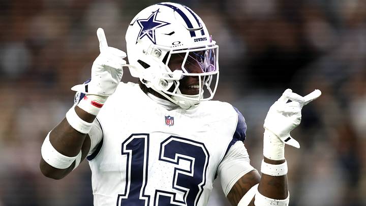 Dallas Cowboys linebacker DeMarvion Overshown (13) reacts after making a tackle against the Cincinnati Bengals in the first quarter  at AT&T Stadium. Mandatory Credit: Tim Heitman-Imagn Images