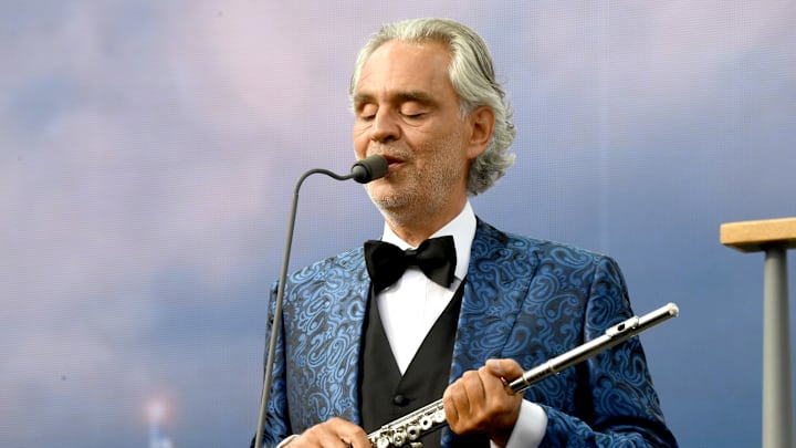 Il cantante Andrea Bocelli 