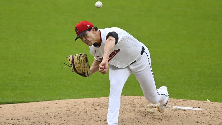 May 26, 2026: Cleveland Guardians pitcher Joey Cantillo (54) delivers a pitch in the second inning against the Washington Nationals at Progressive Field. 