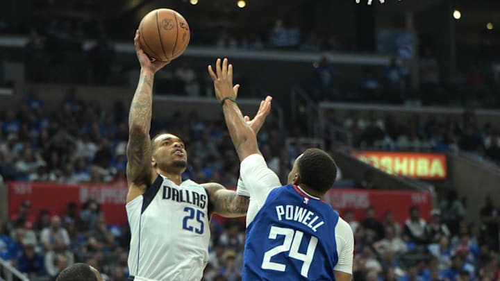  Apr 21, 2024; Los Angeles, California, USA; Dallas Mavericks forward P.J. Washington (25) is